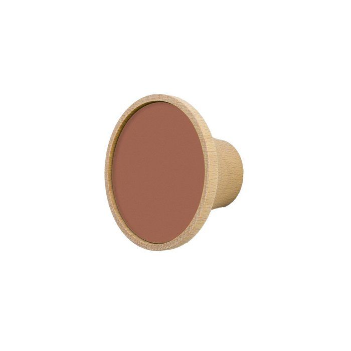 Patère ronde en bois de hêtre L5 cm 5 cm X X CaliCosy Rouge Foncé