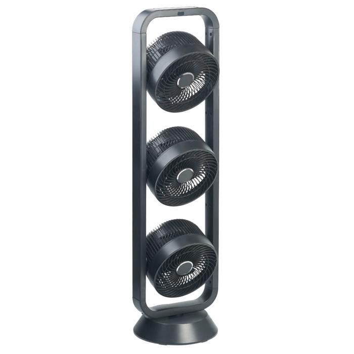 Ventilateur sur pied - Carlo Milano - VT-400.trio - 3 hélices réglables - Télécommande - 105 W - Carlo Milano