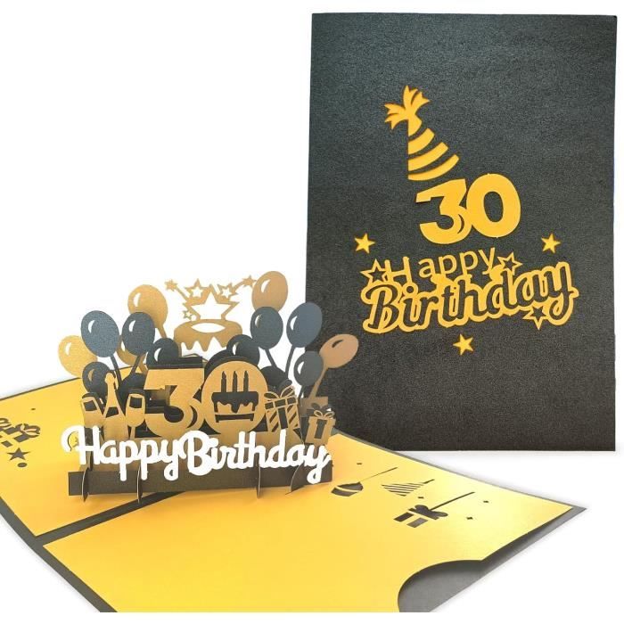 Carte Anniversaire 10 Ans Pop-up 3D – Carte Animée Avec Enveloppe – Pour Fille, Garçon, Couple - 6