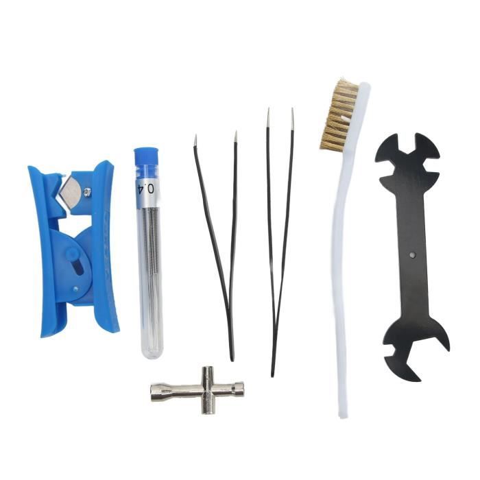Kit De Nettoyage Machine à Coudre 4 Pièces - Pince à Épiler, Brosse Double, 2 Tournevis - Entretien Facile
