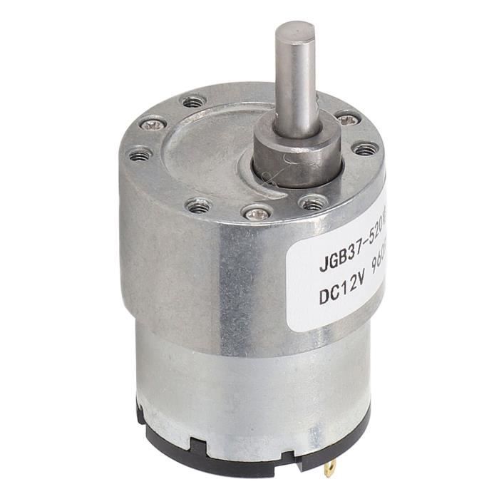 Moteur à Engrenages DC 12V 60 RPM - Double Arbre, Couple élevé, Réduction Par Vis Sans Fin, Marque Uxcell