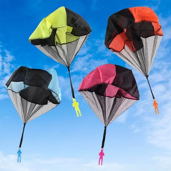 10 Parachutes Jouets Pour Enfants – Jeu D’extérieur Coloré Pour Anniversaire, Parc Ou école – Stimule La Motricité Et L’amusement