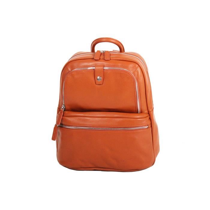 Sac à dos Gérard Hénon Collection TWIST 16266 - Orange - Cuir - Femme