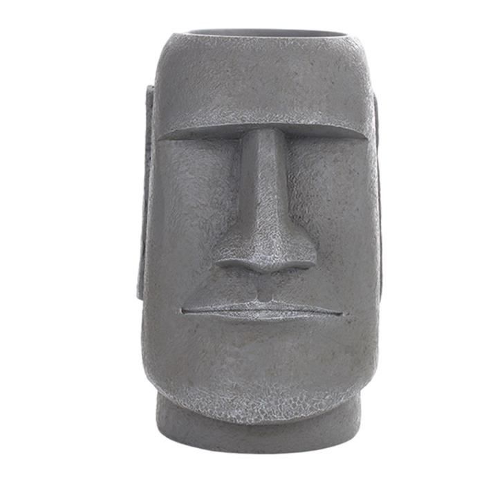 Statue Moai Île De Pâques En Résine - Décoration Nordique Créative Pour Voiture, Maison Et Jardin