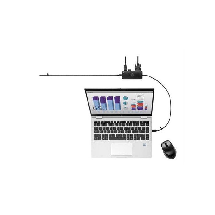 HP Hub Usb Hub Usb C 6 En 1 Vga, Hdmi, Usb A, Usb C Noir - vue 2