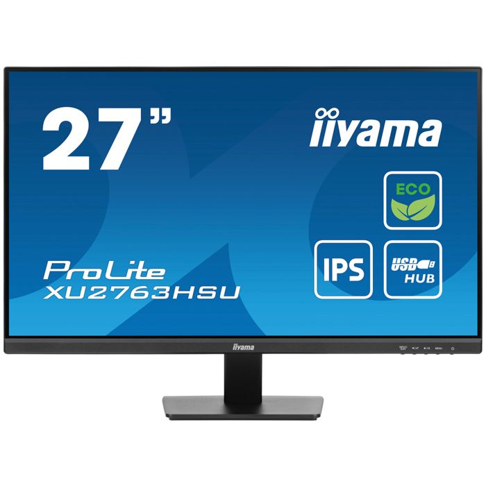 Ecran IIYAMA 27' dalle IPS LED Ultra mince 16:9 1920x1080 3ms 250 cdm2 100Hz 1xHDMI 1xDP 2xUSB HUB 3.2 HP 2x2W VESA 100x100 TCO produit ECO Neuf - vue 5