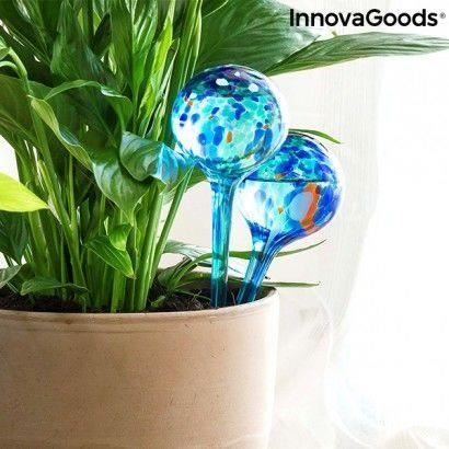 Ballons D'Arrosage Automatique InnovaGoods Aqua-Loon (x2) - 350ml - Système Goutte-à-Goutte Pour Plantes