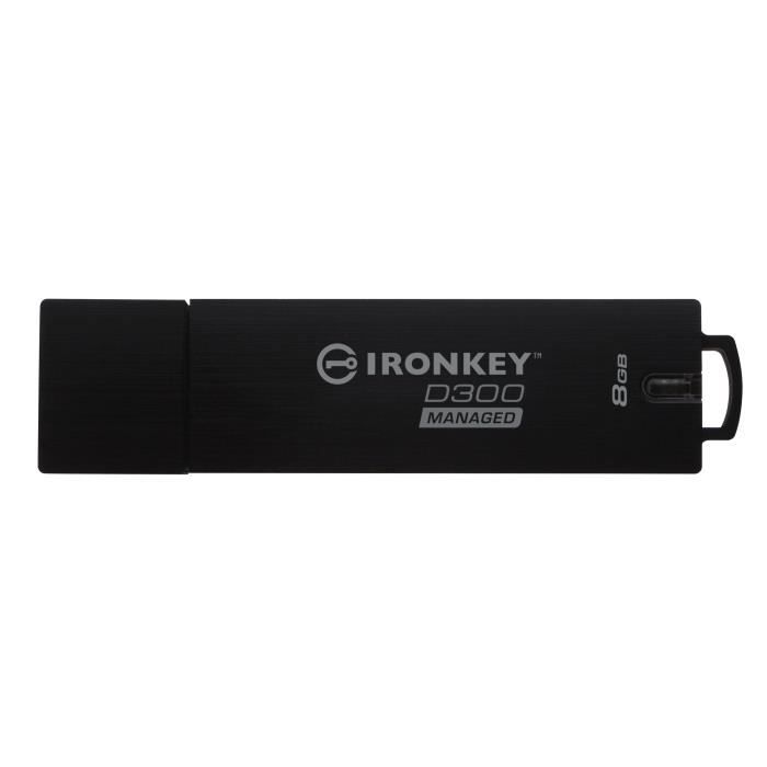 Kingston Lecteur Flash Ironkey D300 - 8Go - Usb 3.0 - 256-Bit Aes