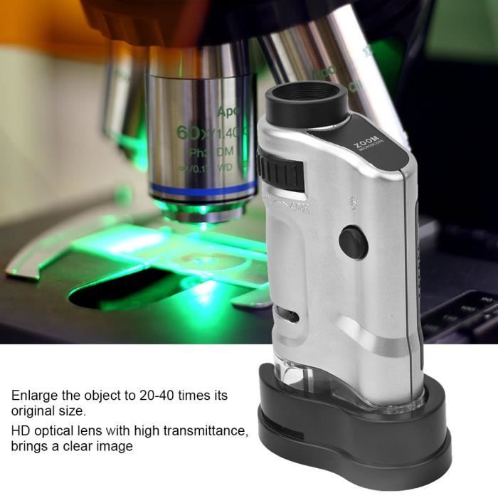 Loupe Microscope LED 2040X pour observation photo endoscope