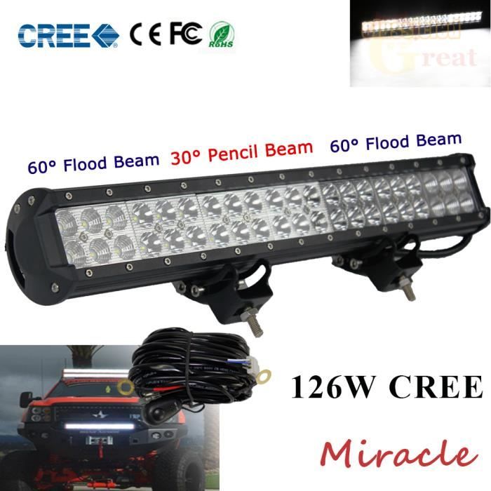 TBAN 30W Phare LED Moto Feux Additionnels Avant CREE LED Phares De Travail Projecteur Dinondation Lumi/ères 12V-80 Paquet De 2