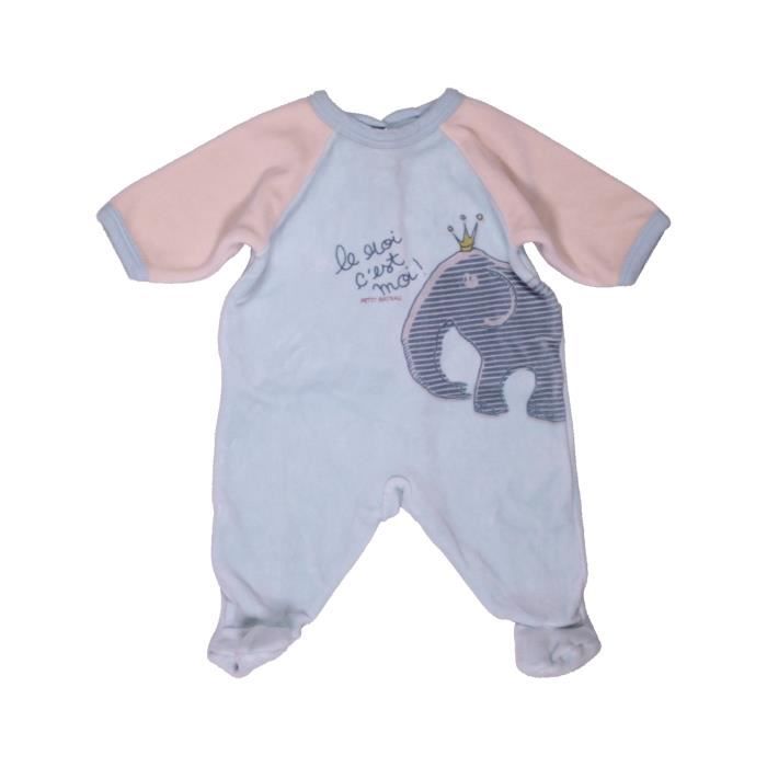 Pyjama 1 Piece Bebe Garcon Petit Bateau 1 Mois Gris Hiver Vetement Bebe Gris Gris Cdiscount Pret A Porter