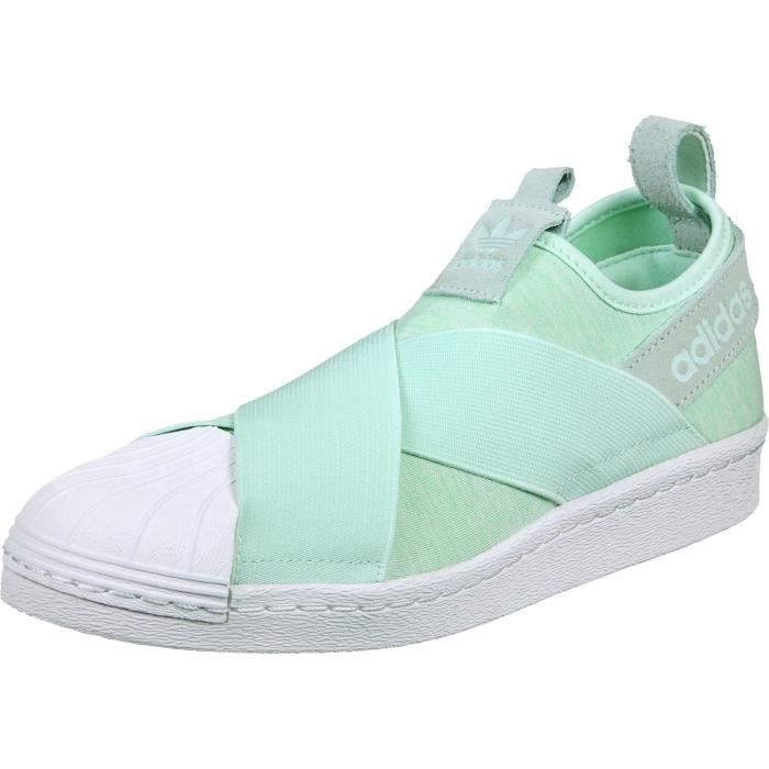 adidas original superstar slip on verte