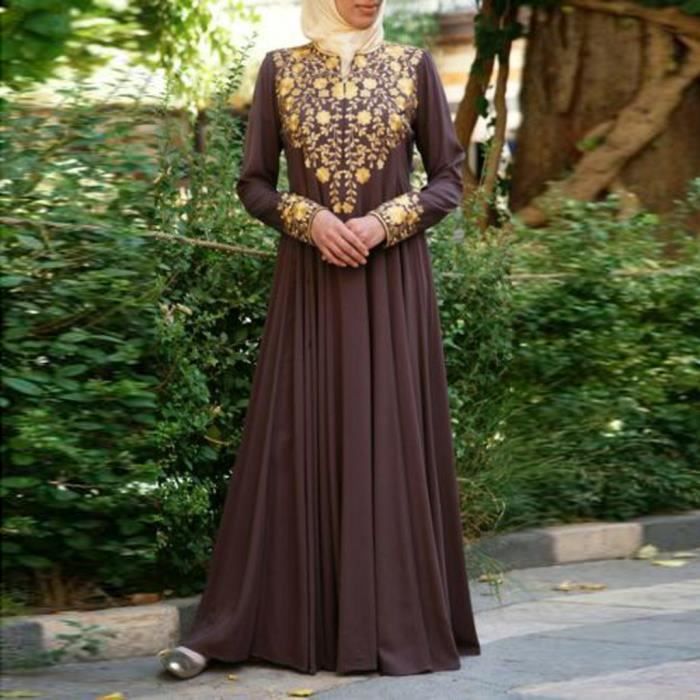 Nouveau Femmes Longue Maxi Robe Abaya musulman Jilbab Dubai Caftan islamique Cocktail Robe