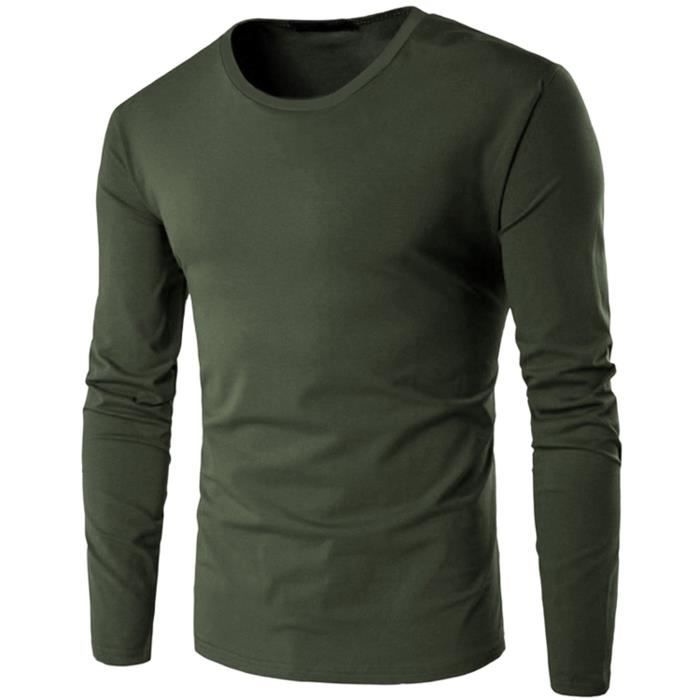 Lot De 3 Hauts Thermiques Homme - Manches Longues, Col Haut - 65% Polyester, 35% Coton