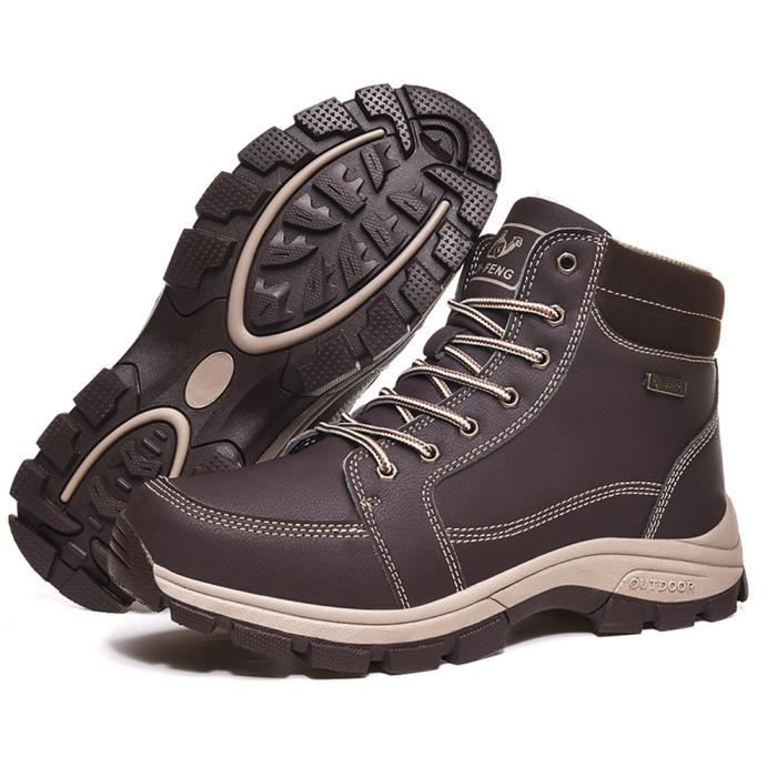 Chaussures De Randonnée Hommes LSYSAG – Empeigne Daim, Semelle Antidérapante, Bout Renforcé, Imperméables, Confortables Pour Randonnée Et Quotidien - 3