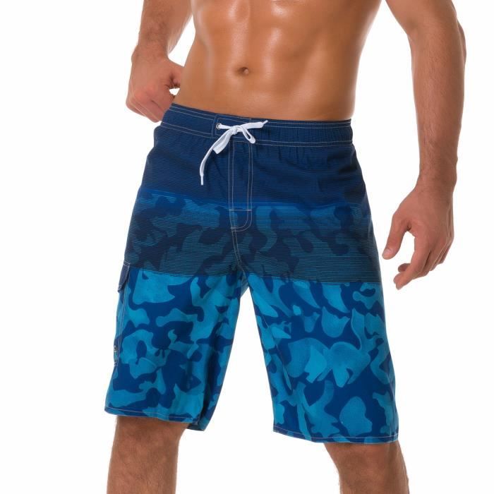 Short De Bain Homme Original Use - Taille XXL - Bleu Uni - Séchage Rapide