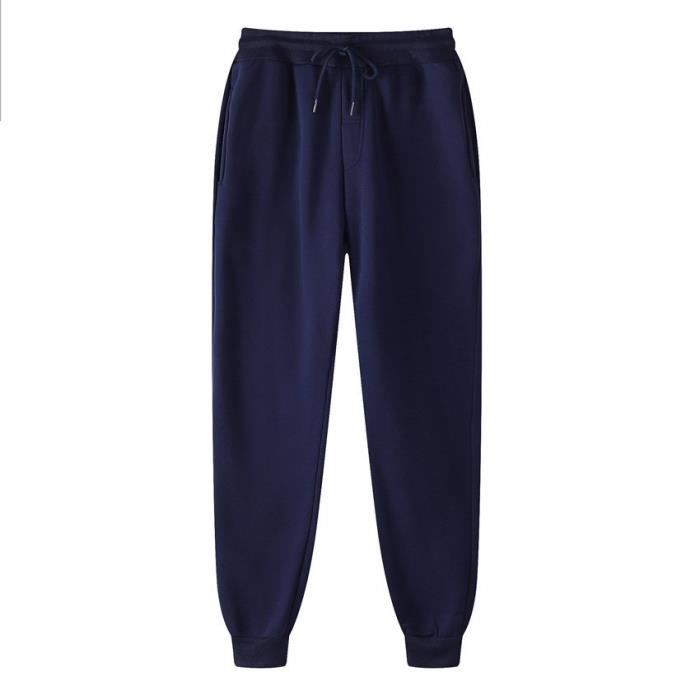 Pantalon De Jogging Grande Taille Jack & Jones JJIGORDON En Coton Melange Bleu Marine