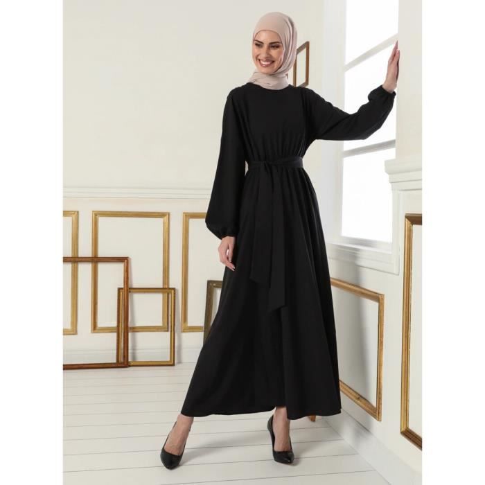 Abaya Robe De Prière Femme - Caftan Long Avec Hijab - Style Dubaï, Polyester, Toutes Saisons - 6