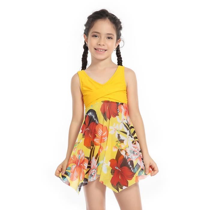 Maillot De Bain Fille 3 Pièces Sirène - Costume Cosplay Manches Longues Été - Piscine Plage Natation Enfant
