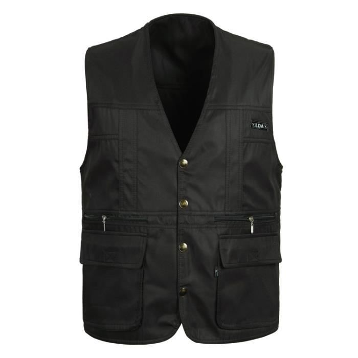 Veste De Pêche Homme Multifonction - Multi-poches Pratiques - Taille 38 à 42 - Légère & Respirante