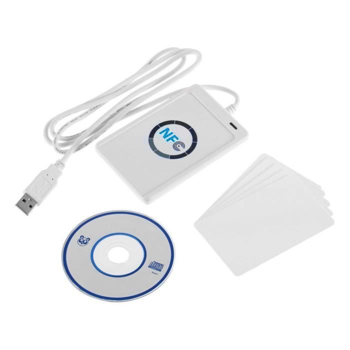 Gaoominy NFC ACR122U Lecteur RFID et Smart ecrivain sans Contact/USB Carte IC IC Blanc SDK 