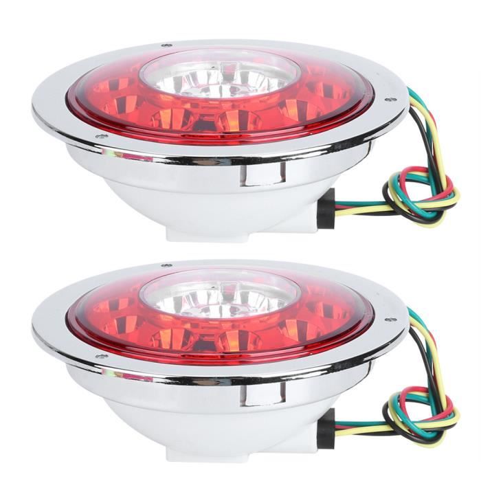 6x Feux LED Latéraux Rouge Blanc Rotatif Pour Camion Caravane Camper Châssis Bus - Auto