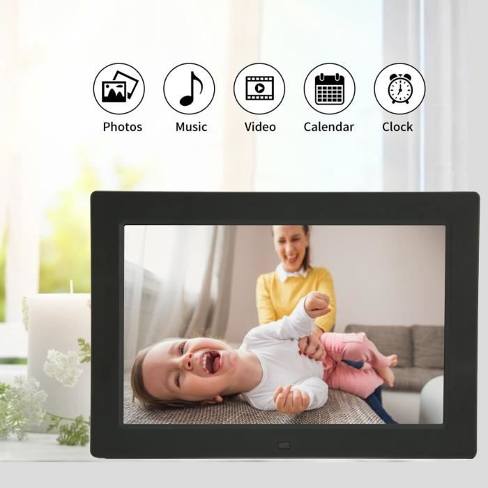 Cadre Photo Numérique 13 Pouces (33 Cm) - Résolution 1280x800 - Lecteur Photo/vidéo/musique - Avec Télécommande Et Calendrier