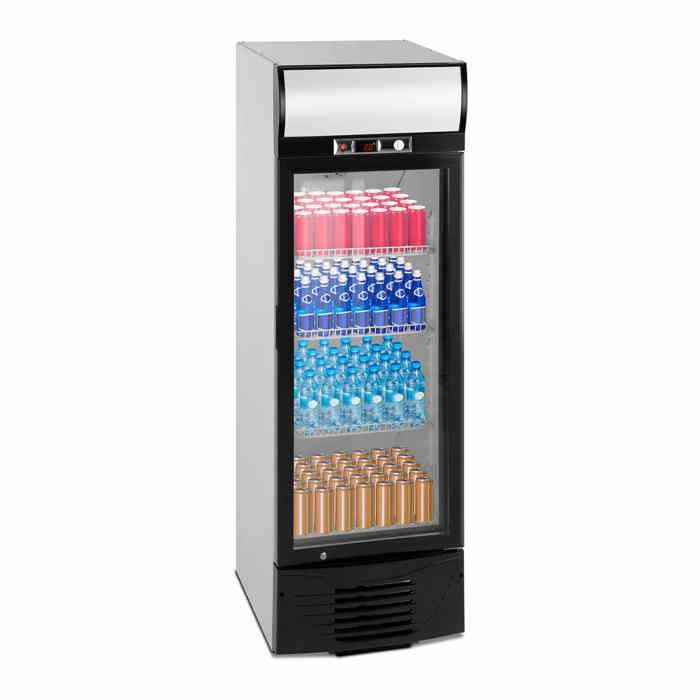 Frigo À Boissons Réfrigérateur Bar Vitrine 238L 170 Canettes 3 Tablettes Led