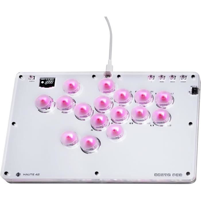 Manette Arcade P12 Avec Boutons RGB - Compatible Switch, PS4, PC - Turbo Et Hot Swap
