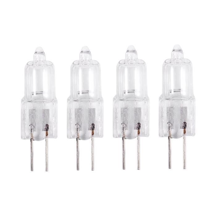 Ampoules définies 20W 12V 20 Watts G4 halogène-culot-Base-Lampe Blanc Chaud MZY1188 10pcs Ampoules halogènes Type JC 