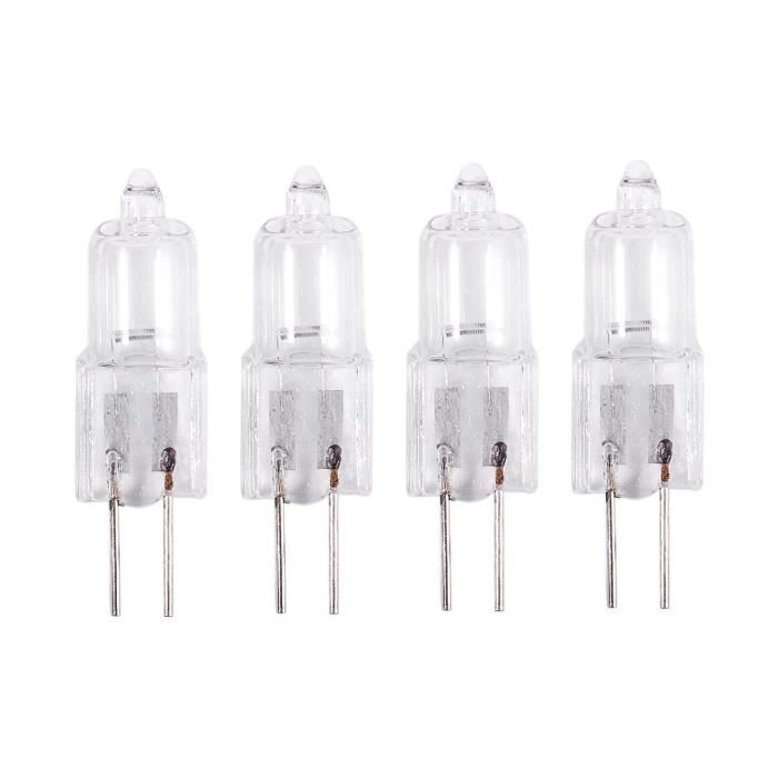 Ampoule halogène G4 12v 20w, Ampoule G4, Ampoule halogène G4 dimmable,  Blanc chaud 3000k, Capsule transparente g4 à base bi-broches