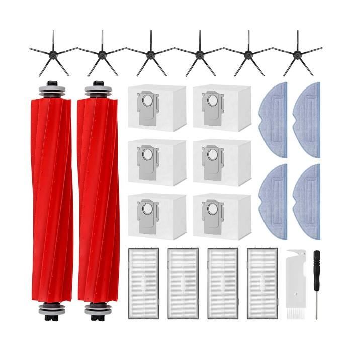 31 Accessoires Roborock S8 MaxV Ultra - Kit Remplacement Brosses, Filtres, Chiffons Et Sacs