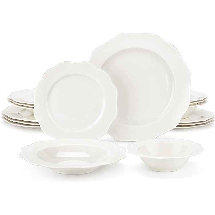 MALACASA, Série Julia, 30pcs Service De Table,Service Complets