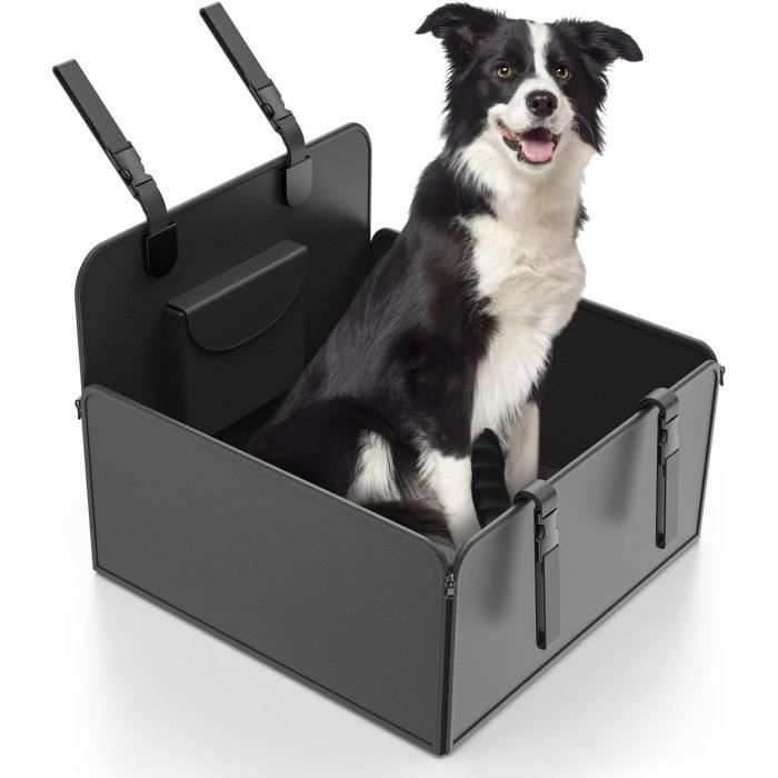 Siège Auto Pour Chien Avec Ceinture De Sécurité Et Fixation, Siège De Voiture Pour Chiens 55 X 46 X 32 Cm Bleu Marine