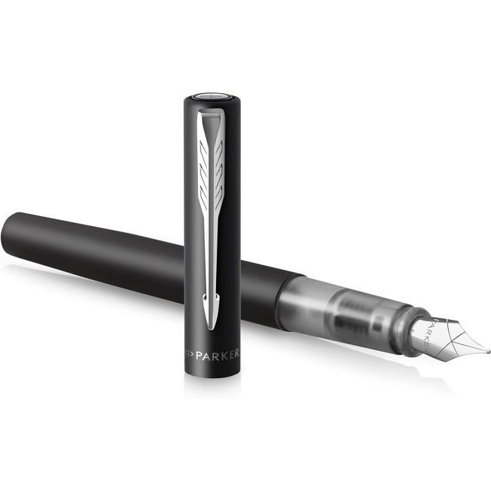 Stylo Plume Parker 180, Laque Noir Platinum, Plume Métal, Occasion