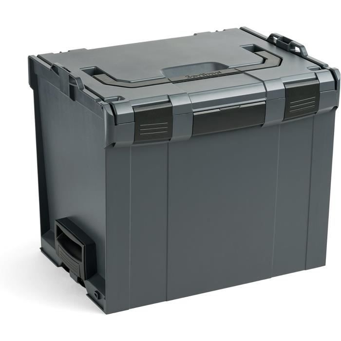 Bosch Sortimo L-Boxx Mini compacte sorteerbox in ondoorzichtig zwart, 10 stuks, L-Boxx klaar en stapelbaar, mini-gereedschapskoffer