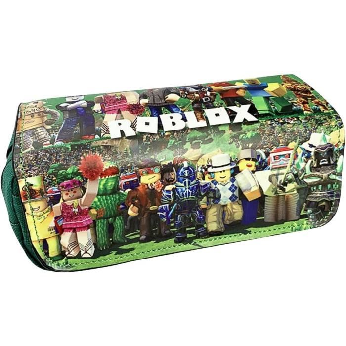 PYTRARTY Étui à Crayons Roblox Grande Capacité - Trousse Scolaire Double Compartiment Motif Jeu