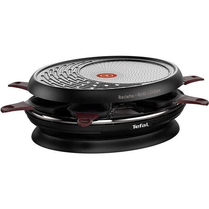 Raclette Tefal 8 coupelles RE320012 1050 W Noir