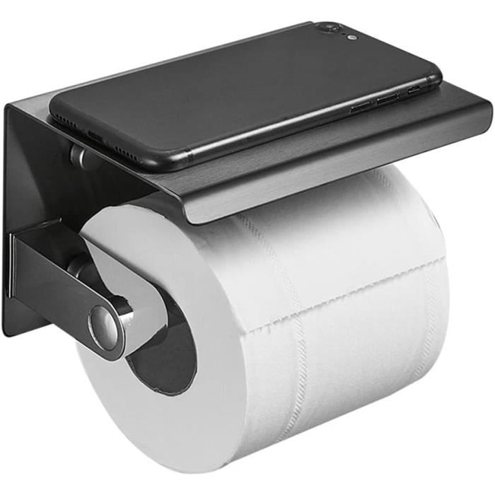 Porte Papier Toilette Mural Autocollant Blanc - Sans Percer | Pour Salle De Bain & Cuisine | Adhésif Fort