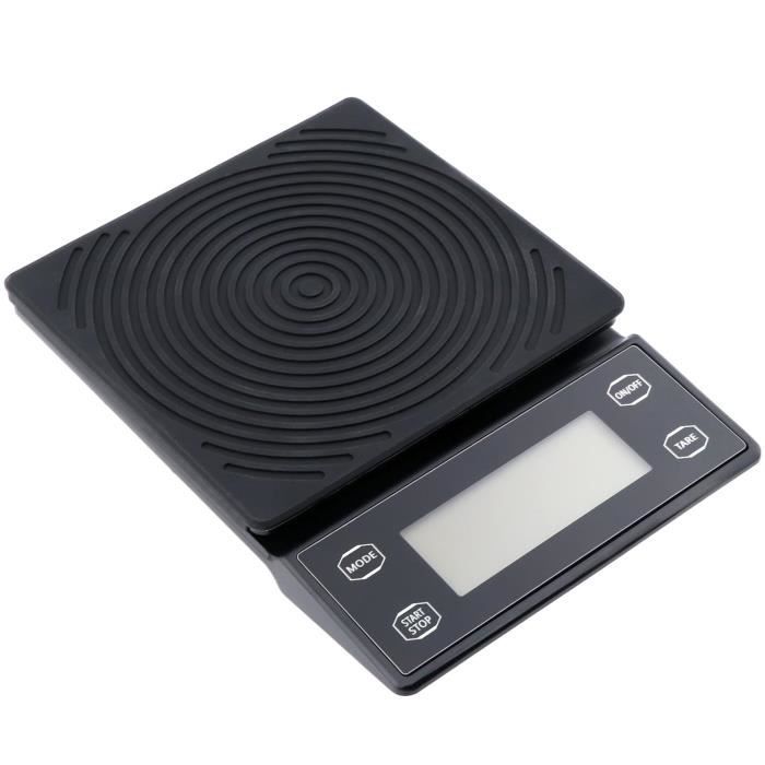 Balance à Café Numérique Avec Minuterie - Précision 0,1 G, Capacité 5 Kg, Fonction Ratio Eau/poids, Rechargeable USB-C, Pour Barista