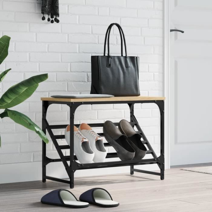 vidaXL Étagère à chaussures chêne sonoma 60x30x45 cm bois dingénierie 833414