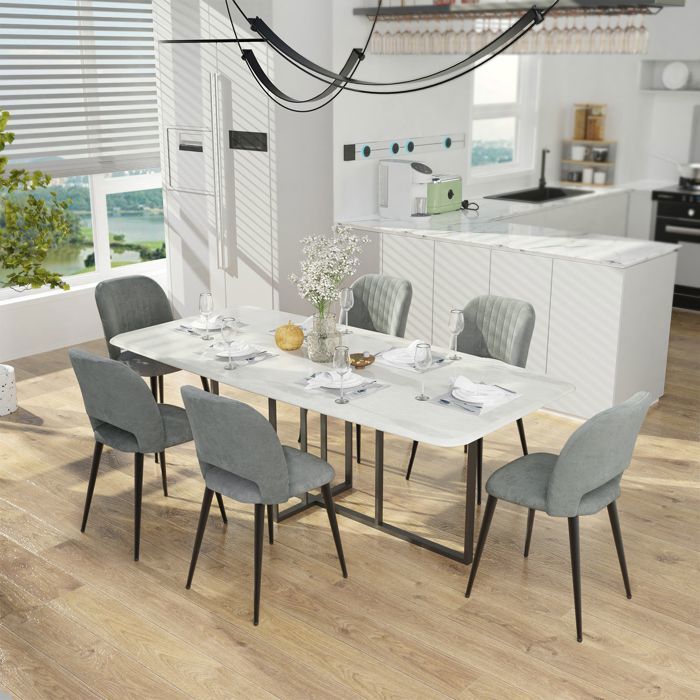 Ensemble de 6 chaises de salle à manger, Chaise pivotante confortable Ensemble de 6 chaises de salle à manger, Chaise pivotante confortable