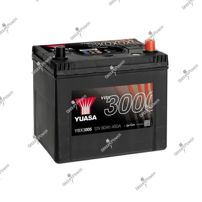 Batterie auto, voiture YBX3005 12V 60Ah 450A Yuasa SMF Battery