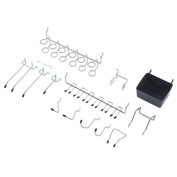 Crochets Rangement Mural Crochets Pour Panneau Perforé Lexan - Lot De 50 - Longueur 5,1 Cm - Diamètre 0,7 Cm - Noir Crochets Rangement Mural Crochets Pour Panneau Perforé Lexan - Lot De 50 - Longueur 5,1 Cm - Diamètre 0,7 Cm - Noir
