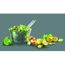 5L YMMONLIA Essoreuse à Salade et Légumes Grande Capacité 2 en 1: Utilisable en Saladier Efficace et Facile avec Nouveau Système de Poignée Design Innovant avec Grille dEvacuation deau 
