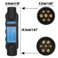 Outil de test de lumière de circuit de câblage de barre de remorquage de testeur de prise de remorque 7 broches + 2 adaptateurs-1