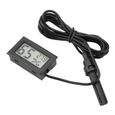 2 en 1 Digital LCD Intégré Reptile Thermomètre Hygromètre Moniteur de température d'humidité intégré avec hygromètre avec-1