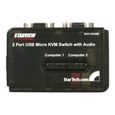 StarTech.com Kit commutateur KVM USB VGA à 2 ports avec audio et câbles - Switch écran clavier souris - Noir (SV211KUSB)-1