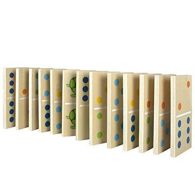 Djeco - Domino 28 pièces animaux et couleurs - jeu éducatif à partir de 3 ans eB