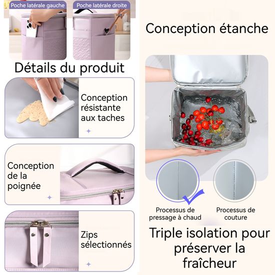 TD® Sac Isotherme 10 L Portable- Sac Déjeuner pour Protection Repas -  Fraîcheur Conservation Aliments Boissons Pratique Léger Mousse - Cdiscount  Maison